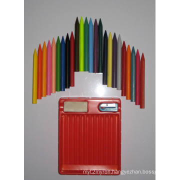 24 Colors Trigonal Erasable Crayons (7002)